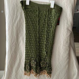 NWT Nanette Lepore Green Boho Skirt Sz S